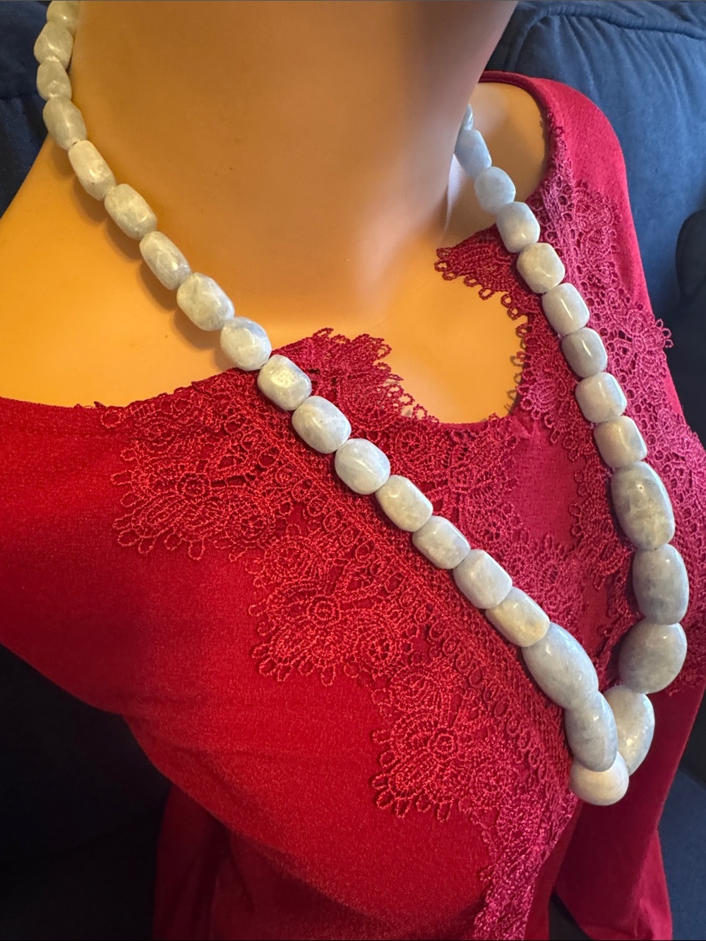 Jay king DTR Mine Finds blue Chalcedony beaded necklace w/925 sterling clasp - Picture 6 of 9